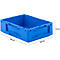 Caja norma europea serie LTB 4120, de PP, capacidad 10 l, sin tapa, azul