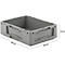 Caja norma europea serie LTB 4120, de PP, capacidad 10 l, sin tapa, gris