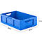 Caja norma europea serie LTB 6170, de PP, capacidad 30,7 l, sin tapa, azul