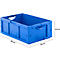 Caja norma europea serie LTB 6220, de PP, capacidad 41 l, sin tapa, azul