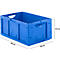 Caja norma europea serie LTB 6270, de PP, capacidad 51,4 l, sin tapa, azul