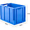 Caja norma europea serie LTB 6420, de PP, capacidad 82,3 l, sin tapa, azul