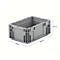 Caja norma europea serie MF 3120, de PP, capacidad 5,2 l, asa integrada, gris