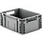 Caja norma europea serie MF 4170, de PP, capacidad 14,6 l, asidero, gris