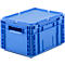 Caja norma europea serie MF 4220, de PP, capacidad 19,7 l, asidero, azul