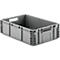 Caja norma europea serie MF 6170, de PP, capacidad 30,8 l, asidero, gris