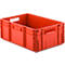 Caja norma europea serie MF 6220, de PP, capacidad 41,6 l, asidero, rojo