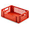 Caja para carne Euro Box, apta para alimentos, capacidad 10,8 litros, versión calada, rojo