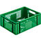 Caja para fruta y verdura norma europea, de calidad alimentaria, capacidad 11,9 l, versión calada, verde