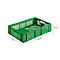 Caja para fruta y verdura norma europea, de calidad alimentaria, capacidad 24,87 l, versión calada, verde