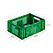 Caja para frutas y verduras Euro Box, apta para alimentos, capacidad 11,9 litros, versión calada, verde