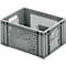 Caja para frutas y verduras Euro Box, apta para alimentos, capacidad 22 L, versión calada, gris