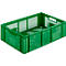 Caja para frutas y verduras Euro Box, apta para alimentos, capacidad 33,9 litros, versión calada, verde
