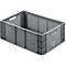 Caja para frutas y verduras Euro Box, apta para alimentos, capacidad 47,9 L, versión calada, gris