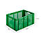 Caja para frutas y verduras Euro Box, apta para alimentos, capacidad 55,7 litros, versión calada, verde