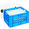 Caja para vasos Sunware Square, incl. tapa e inserción, azul, 52 l, para 30 vasos