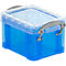Caja, plástico, azul transparente, 3 l