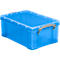 Caja, plástico, azul transparente, 9 l