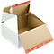 Caja plegable ColomPac Premium Eurobox CP 155, ancho 189 x fondo 154 x alto 131 mm, plegado en Z, cierre autoadhesivo, blanco, 10 unidades