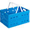 Caja plegable Sunware Square, capacidad 32 l, con asa de transporte, azul/blanco