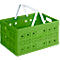 Caja plegable Sunware Square, capacidad 32 l, con asa de transporte, verde/blanco