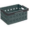 Caja plegable Sunware Square, L 435 x A 310 x H 213 mm, 24 litros, con asa, antracita/negro