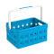 Caja plegable Sunware Square, L 435 x A 310 x H 213 mm, 24 litros, con asa, azul/blanco