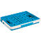 Caja plegable Sunware Square, L 435 x A 310 x H 213 mm, 24 litros, con asa, azul/blanco