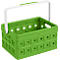 Caja plegable Sunware Square, L 435 x A 310 x H 213 mm, 24 litros, con asa, verde/blanco