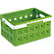 Caja plegable Sunware Square, L 435 x A 310 x H 213 mm, 24 litros, con asa, verde/blanco