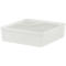 Caja rectangular multiuso con tapa, 2 L, L 208 x W 208 x H 64 mm