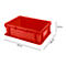 Caja tamaño EURO EF 4120, 10,1 litros, roja