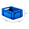 Caja tamaño EURO EF 4170, sin tapa, 15,7 litros, azul