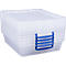 Cajas de almacenaje Really Useful Boxes, transparente, con tapa, 10,5 l, 5 unidades