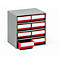 Cajón de almacenamiento TRESTON 4010, ancho 92 x fondo 400 x alto 82 mm, 1,9 l, rojo