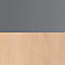 Imagen dividida en dos partes, mitad superior gris, mitad inferior con vetas de madera.