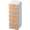 Cajonera TOPAS LINE, 3 OH, A 400 mm, decoración blanco/roble