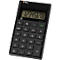 Calculatrice noire Twen Eco 8 sur fond blanc.