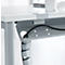 Canal para cables Schäfer Shop Genius, de acero, fijación horizontal, abatible, para ancho de mesa de 800 mm, aluminio blanco