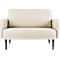 Canapé deux places meet® by Paperflow LISBOA, revêtement en similicuir blanc résistant aux désinfectants, piétement noir, L 1240 x P 815 x H 830 mm