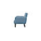 Canapé deux places meet® by Paperflow LISBOA, revêtement en similicuir bleu résistant aux désinfectants, piétement noir, L 1240 x P 815 x H 830 mm