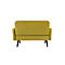 Canapé deux places meet® by Paperflow LISBOA, revêtement en similicuir vert résistant aux désinfectants, piétement noir, L 1240 x P 815 x H 830 mm