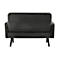 Canapé deux places meet® by Paperflow LISBOA, revêtement velours anthracite, piétement noir, L 1240 x P 815 x H 830 mm