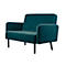 Canapé deux places meet® by Paperflow LISBOA, revêtement velours vert, piétement noir, L 1240 x P 815 x H 830 mm