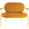 Canapé deux places Meet by Paperflow Saturne, avec accoudoirs, L 1180 x P 730 x H 880 mm, tube acier, velours, safran/safran