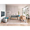 Canapé Leyform LIV, 2 places, rectangulaire, L 1270 x P 620 x H 740 mm, avec accoudoirs &amp; patins, revêtement tissu, gris