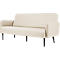 Canapé trois places meet® by Paperflow LISBOA, revêtement en similicuir blanc résistant aux désinfectants, piétement noir, L 1760 x P 815 x H 830 mm