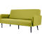 Canapé trois places meet® by Paperflow LISBOA, revêtement en similicuir vert résistant aux désinfectants, piétement noir, L 1760 x P 815 x H 830 mm