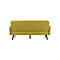 Canapé trois places meet® by Paperflow LISBOA, revêtement en similicuir vert résistant aux désinfectants, piétement noir, L 1760 x P 815 x H 830 mm