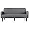 Canapé trois places meet® by Paperflow LISBOA, revêtement tissu gris, piétement noir, L 1760 x P 815 x H 830 mm